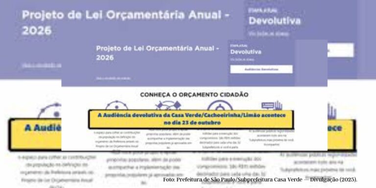 São Paulo (Subprefeitura Casa Verde): vistorias em bairros e despachos internos marcam a agenda de outubro