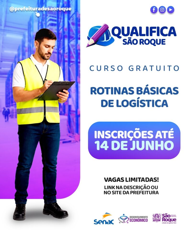 Qualifica São Roque abre inscrições para curso gratuito de logística