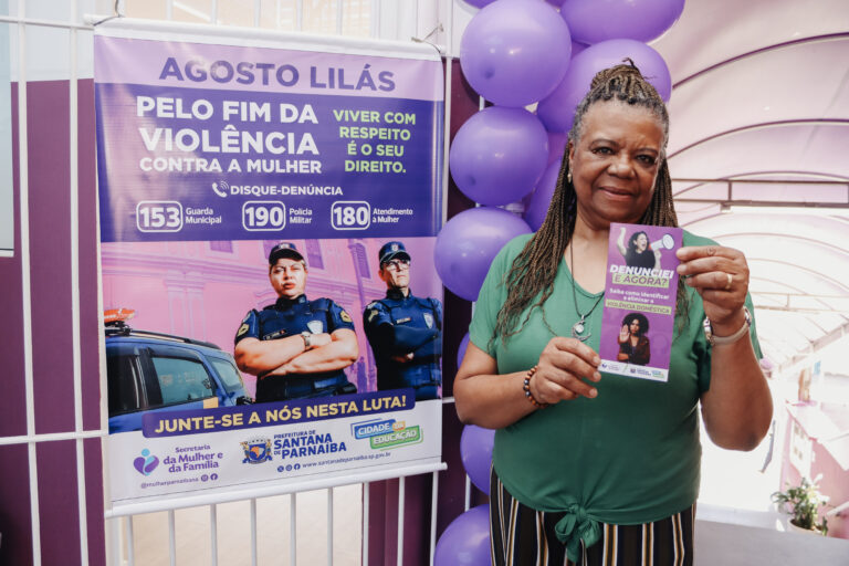 Proteção da mulher e combate à violência são temas do Agosto Lilás em Santana de Parnaíba